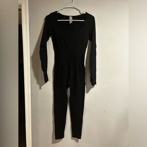 NWOT Soo slick Women Jumpsuit Square Neck Long Sleeve Ribbed Shapewear